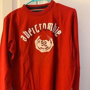 BOYS Abercrombie Kids Long Sleeve Red Tee